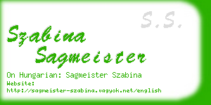 szabina sagmeister business card